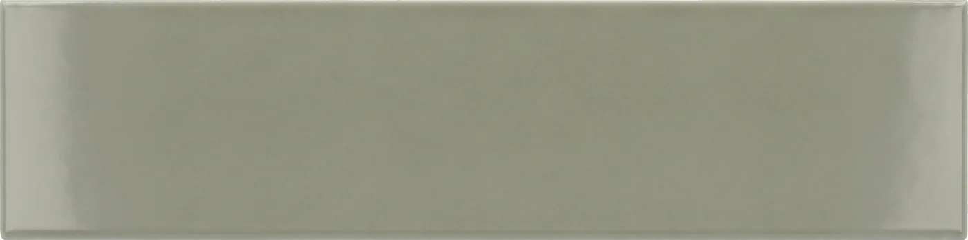 Equipe Costa Nova Tansy Green Wandfliese 5x20 cm aus glasiertem Steingut, glänzend, glatte Oberfläche, für Innenwände.