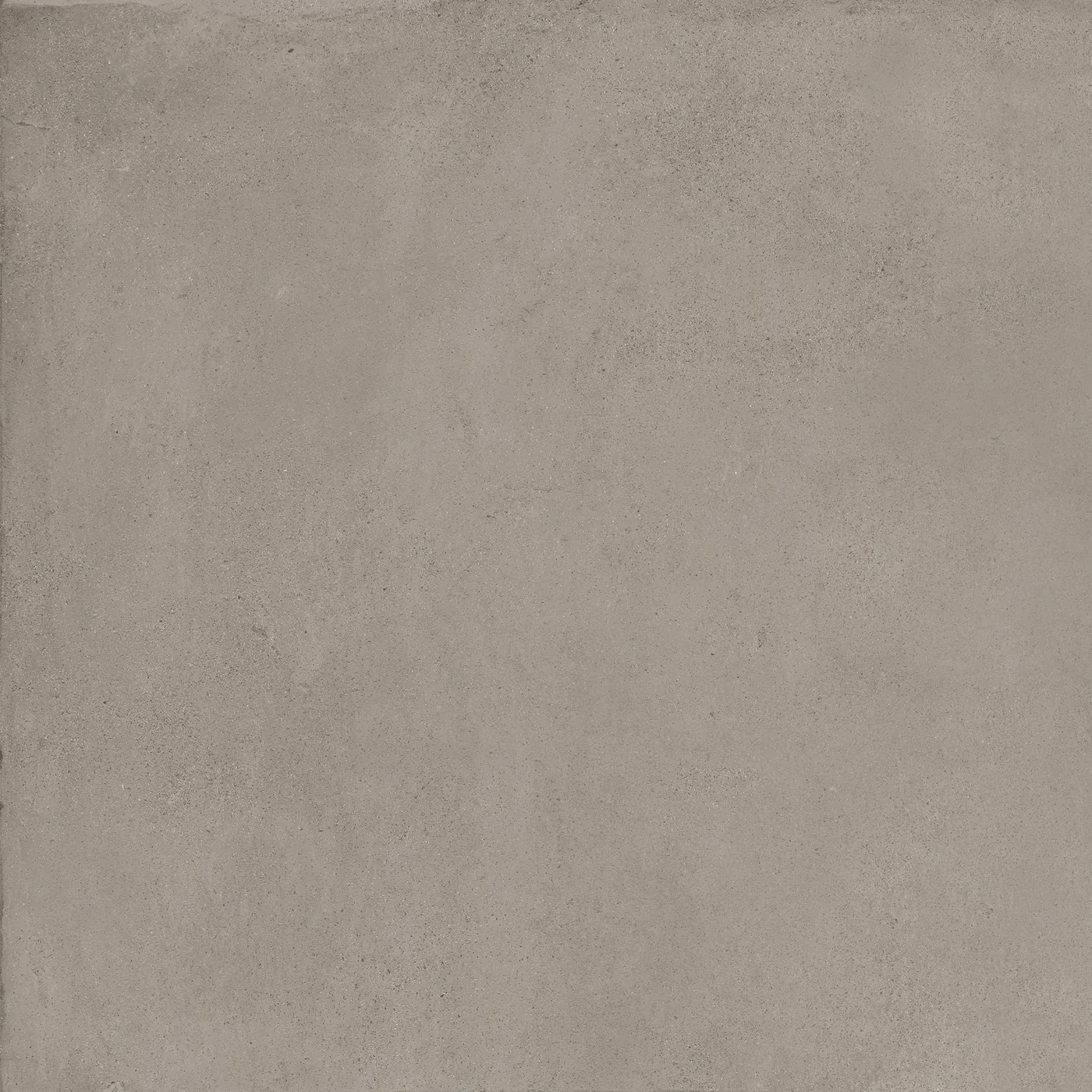 Graubeige Bodenfliese 60×60 cm mit gleichmäßig durchgefärbter Fläche und feiner Körnung im Betonlook.