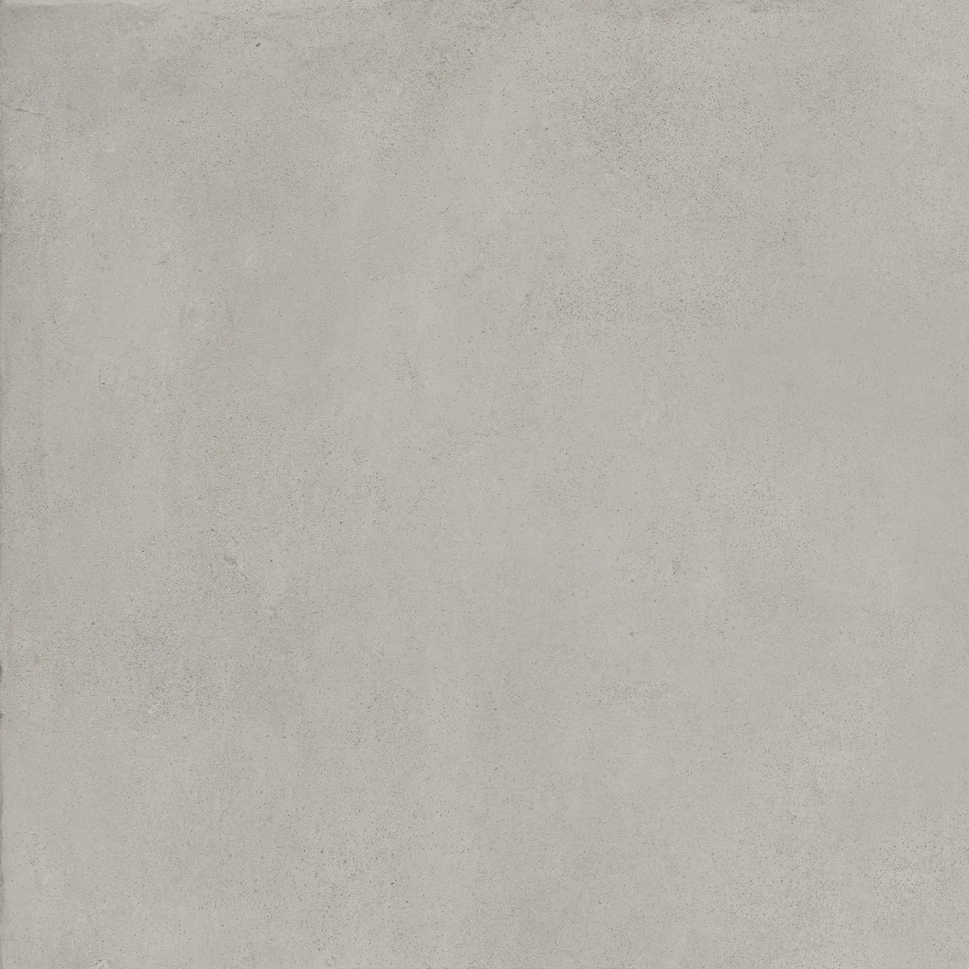 Hellgraue Bodenfliese 60×60 cm mit gleichmäßig durchgefärbter Fläche und feiner Körnung im Betonlook.