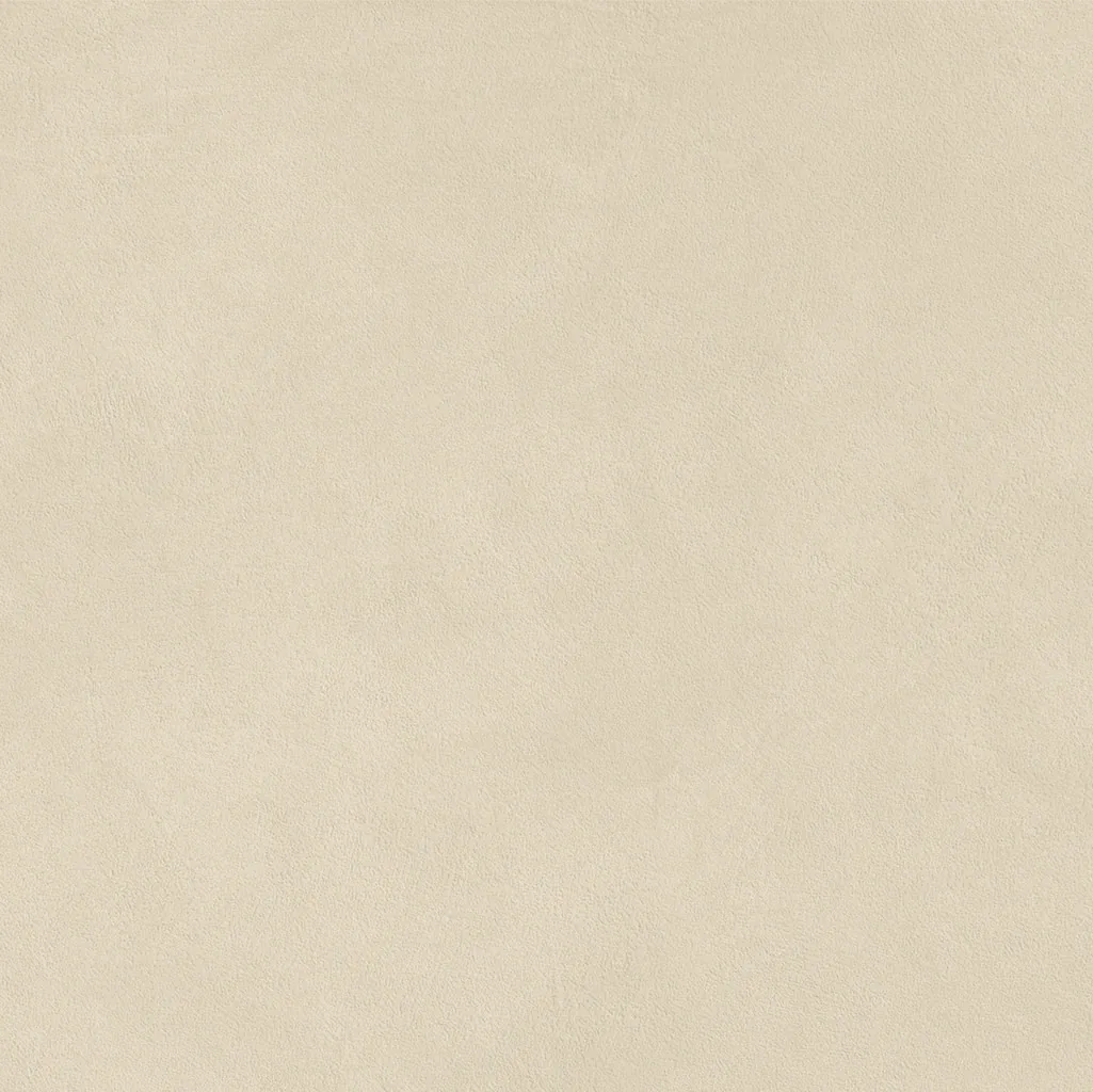 Sandbeige Fliese in Betonoptik, 80×80 cm, mit matter, fein gewolkter Oberfläche.