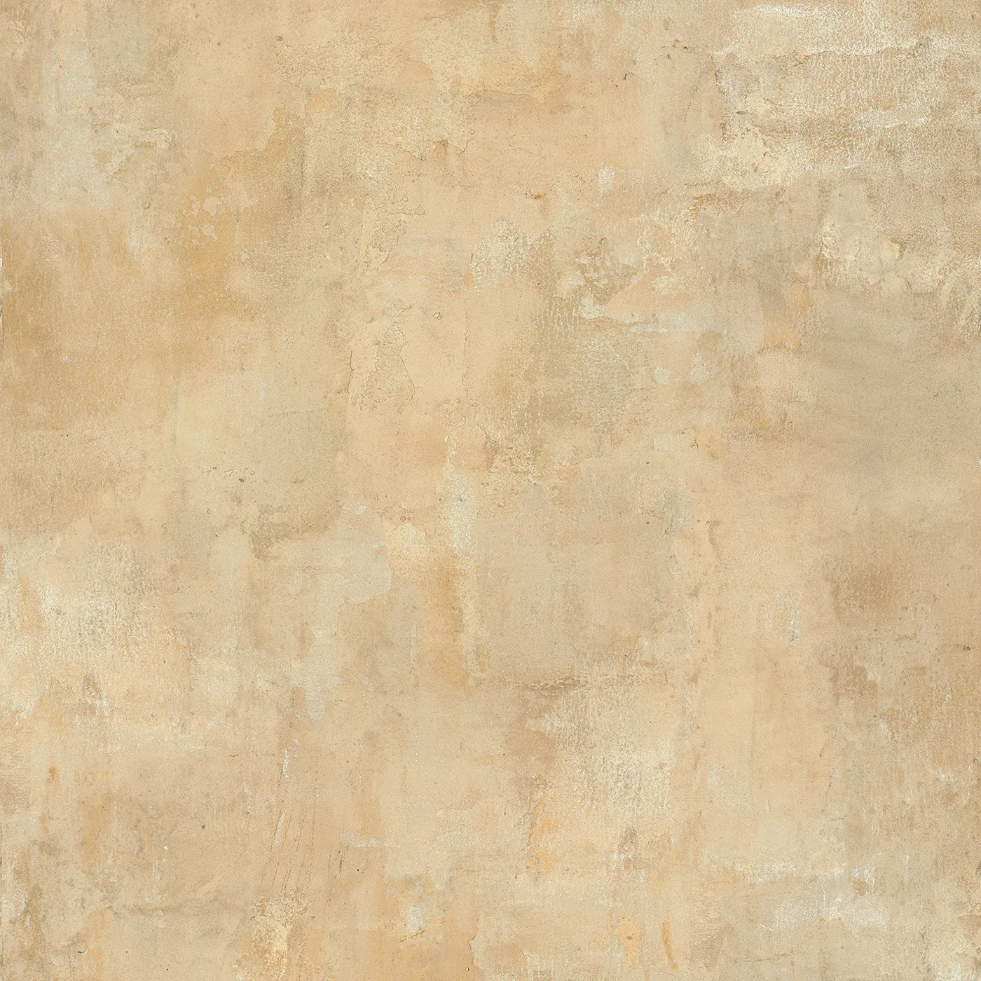Wand- und Bodenfliese 60×60 cm mit sandbeiger Steinoptik und weichen ockerfarbenen Verläufen, seidenmatte Oberfläche.