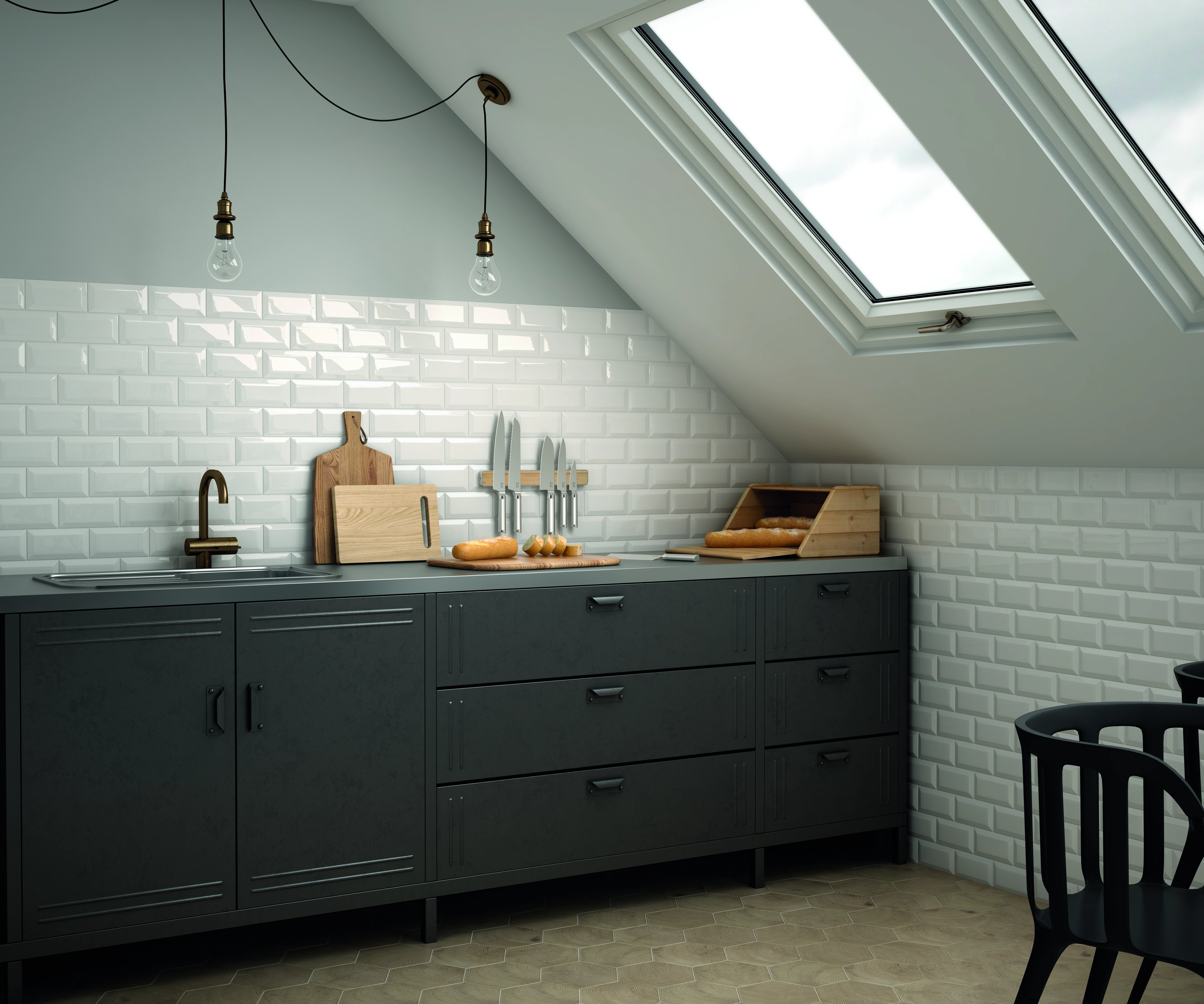 Equipe Metro White Glänzend - 7.5x15 cm | 7.5 mm