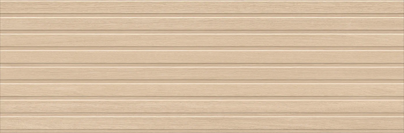 Marazzi Boiserie 3D Mod03 Rovere Chiaro 40x120 cm, Wandfliese in heller Eichenoptik mit Paneel-Relief und Fugen