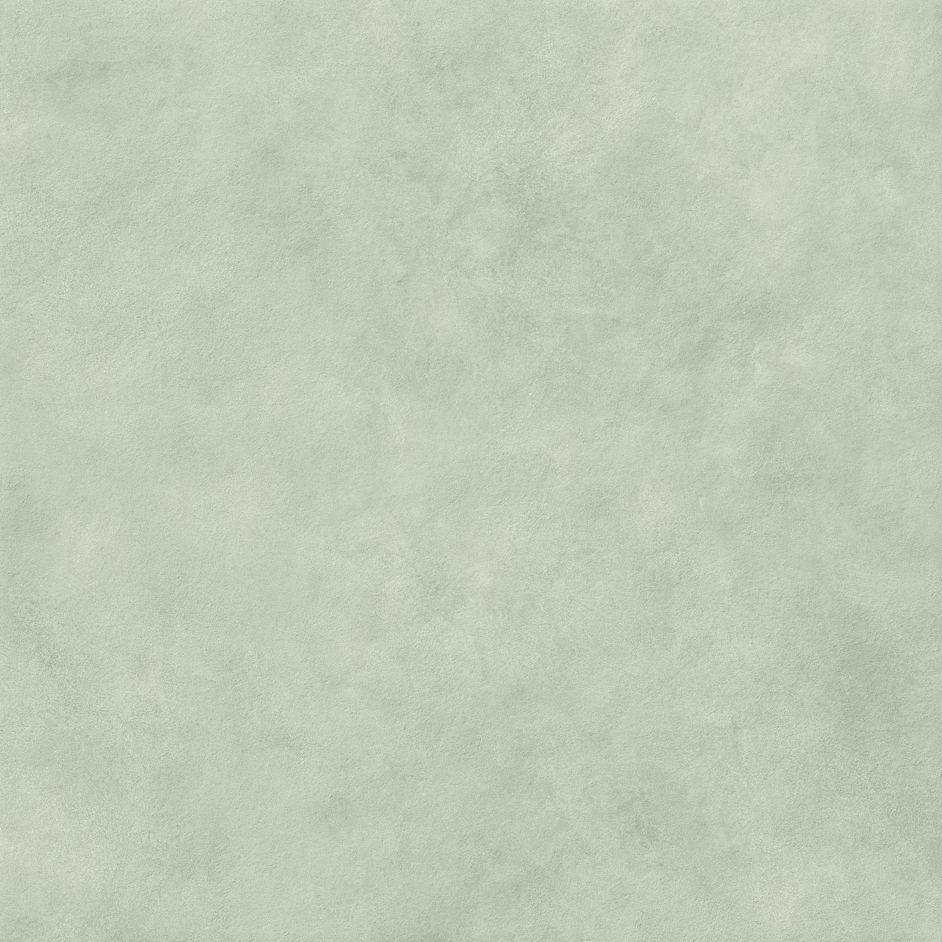 Salbeigrüne Betonoptik-Fliese 120×120 cm, matt, mit weicher wolkiger Lasur über die ganze Fläche – Ansicht 2.