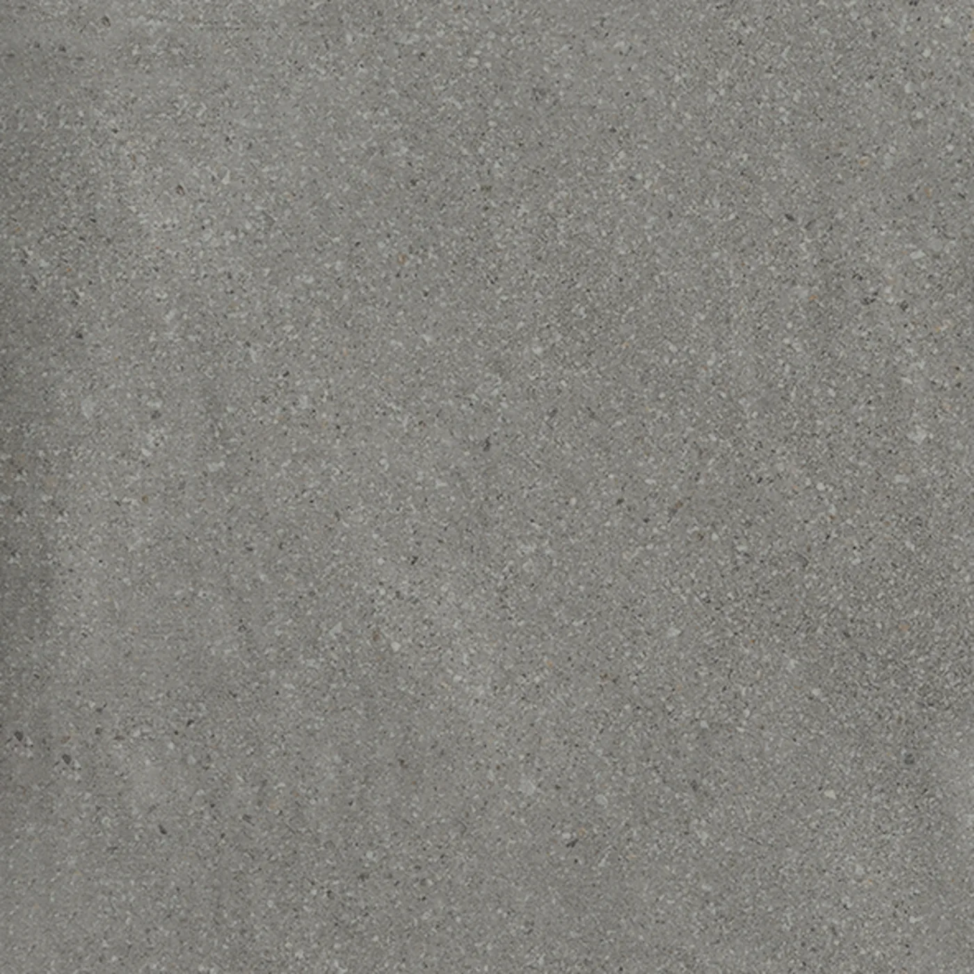 Dunkelgraue Fliese in Steinoptik, 15x15 cm, matte, fein gekörnte Oberfläche mit hellen Sprenkeln und leichter Wolkung.
