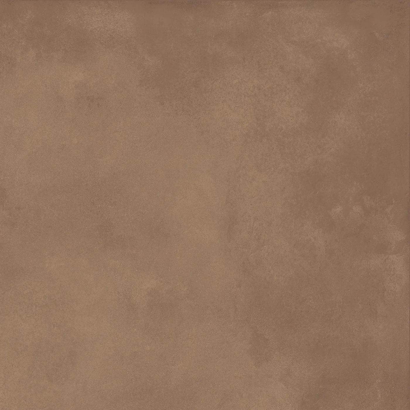 Mittelbraune Fliese in Cotto-Optik, 80×80 cm, matt, mit wolkig-erdiger Tonstruktur über die ganze Fläche