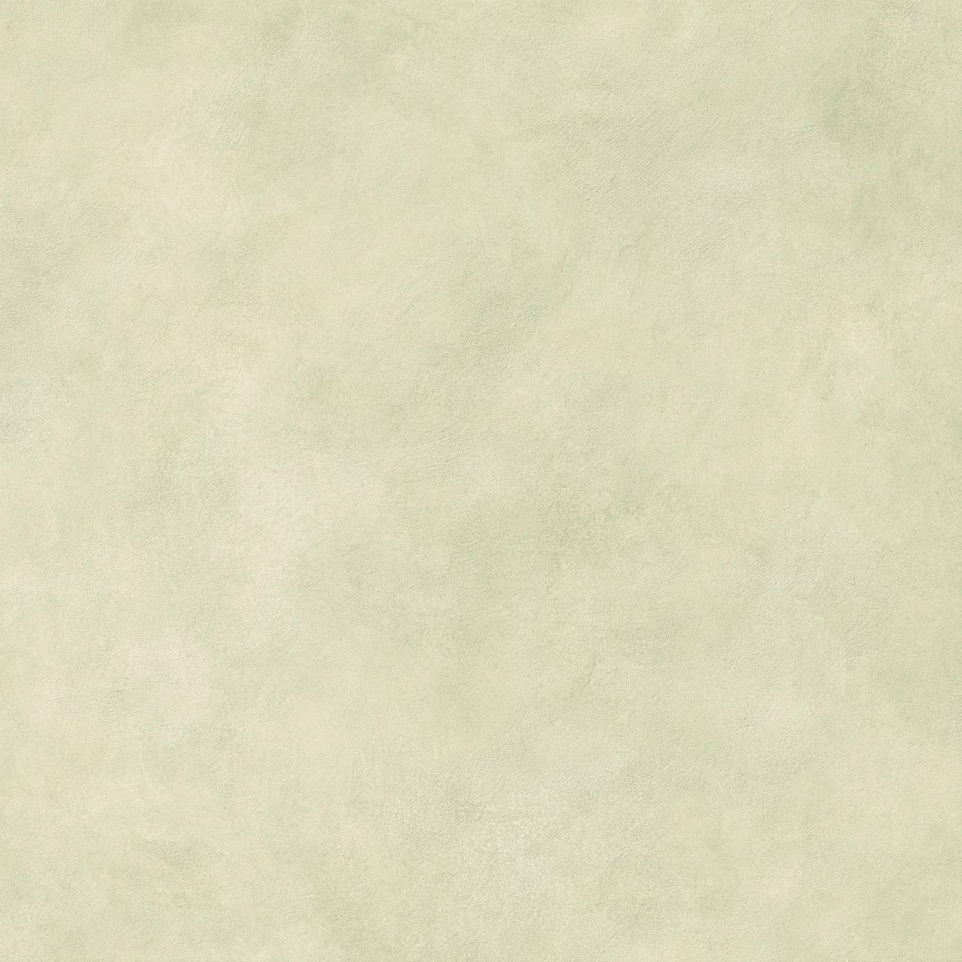 Hellbeige Betonoptik-Fliese 120×120 cm mit Grünschimmer, matt, mit wolkiger Lasur über die Fläche.