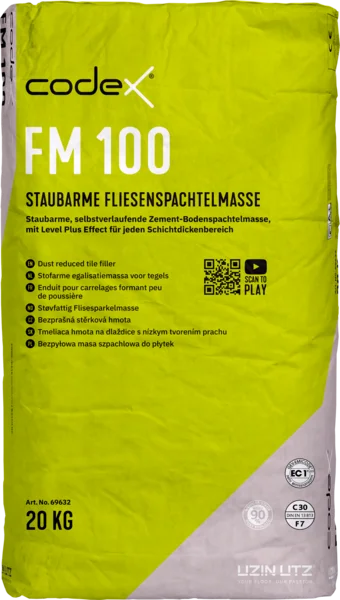 Codex FM 100 staubarme Fliesenspachtelmasse - 20 KG