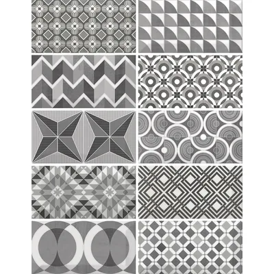Dekor-Vorschau Patchwork B&W der Equipe-Serie.