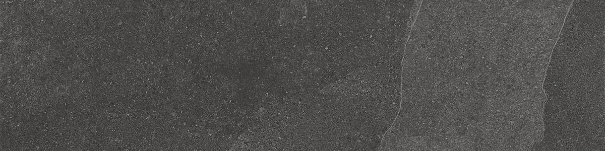 Anthrazitgraue Fliese 15×60 cm in Schieferoptik mit feinen hellen Adern und mattem Finish
