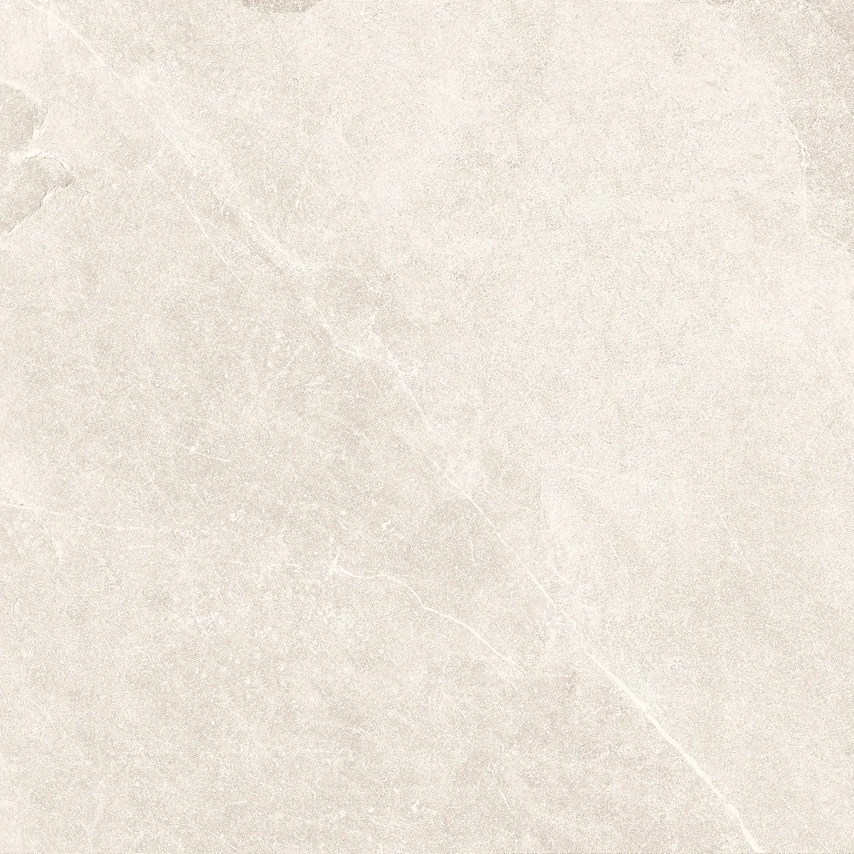 African Slate Sand: Feinsteinzeugfliese 60×60 cm in cremeweißem Grundton mit zartbeigem Schimmer, matte Schieferoberfläche