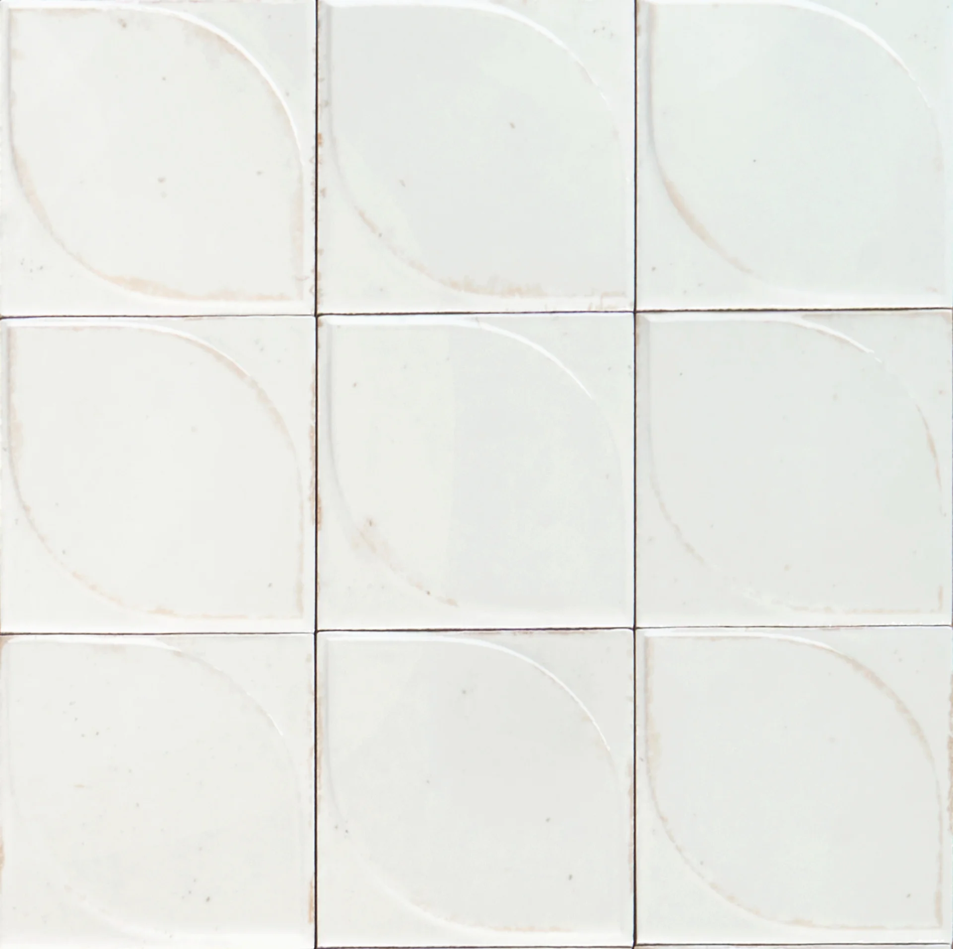 Marazzi Lume White Struttura 3D Dew Glänzend - 10x10 cm | 11.5 mm