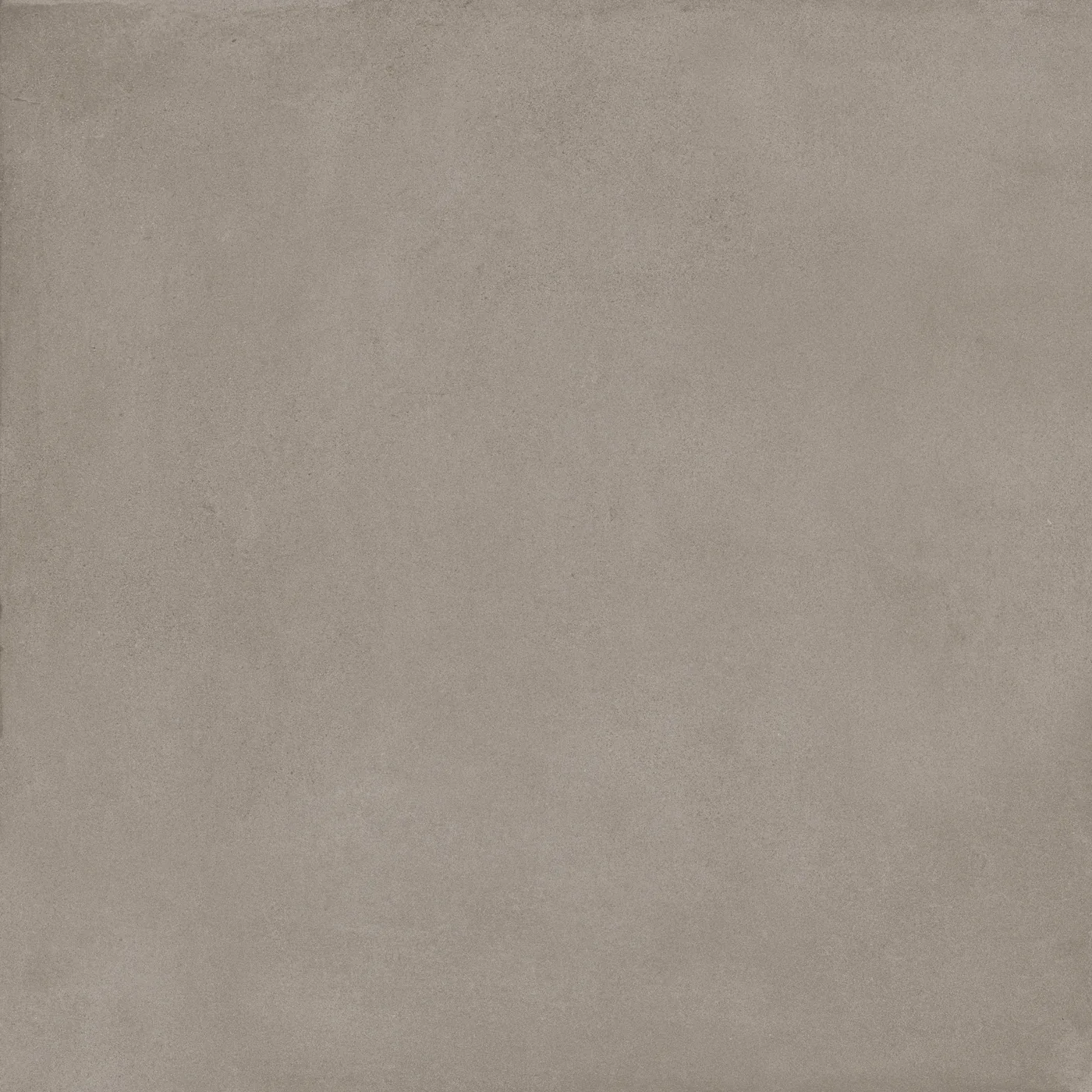 Graubeige Bodenfliese 75×75 cm mit gleichmäßig durchgefärbter Fläche und feiner Körnung im Betonlook.