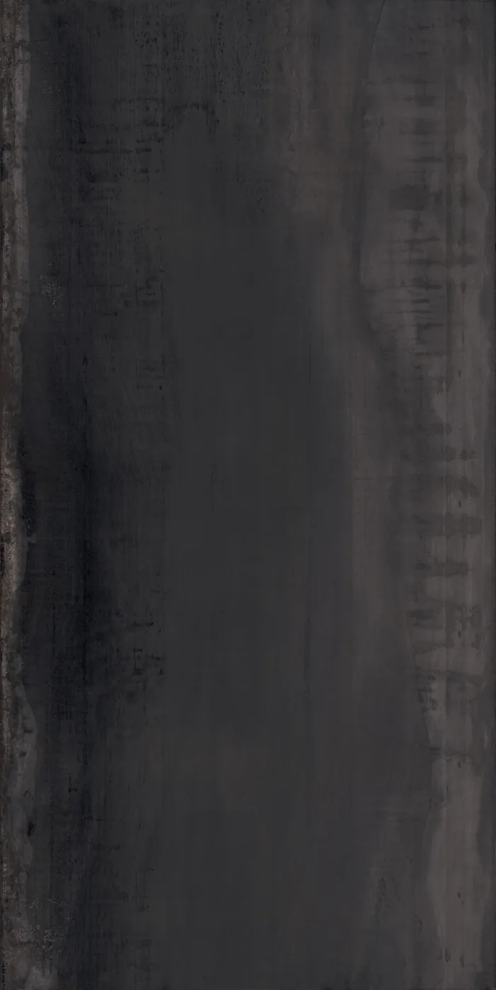 Marazzi Grande Metal Look Iron Dark 160x320 cm, anthrazit Metalloptik mit senkrechten Schlieren, Platte frontal