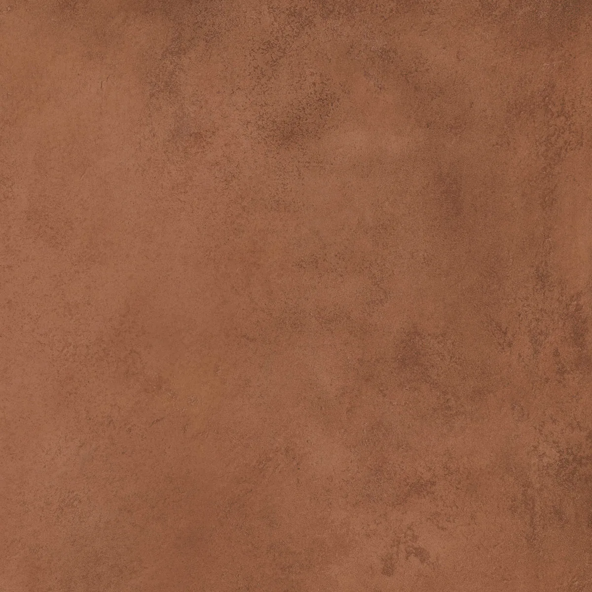 Rotbraune Fliese in Cotto-Optik, 60×60 cm, matt, mit wolkig-erdiger Tonstruktur über die ganze Fläche