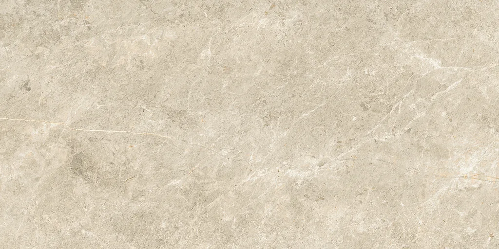 Hellbeige Steinoptik-Fliese 30×60 cm mit strukturierter, rutschhemmender Grip-Oberfläche und Kalkstein-Maserung.