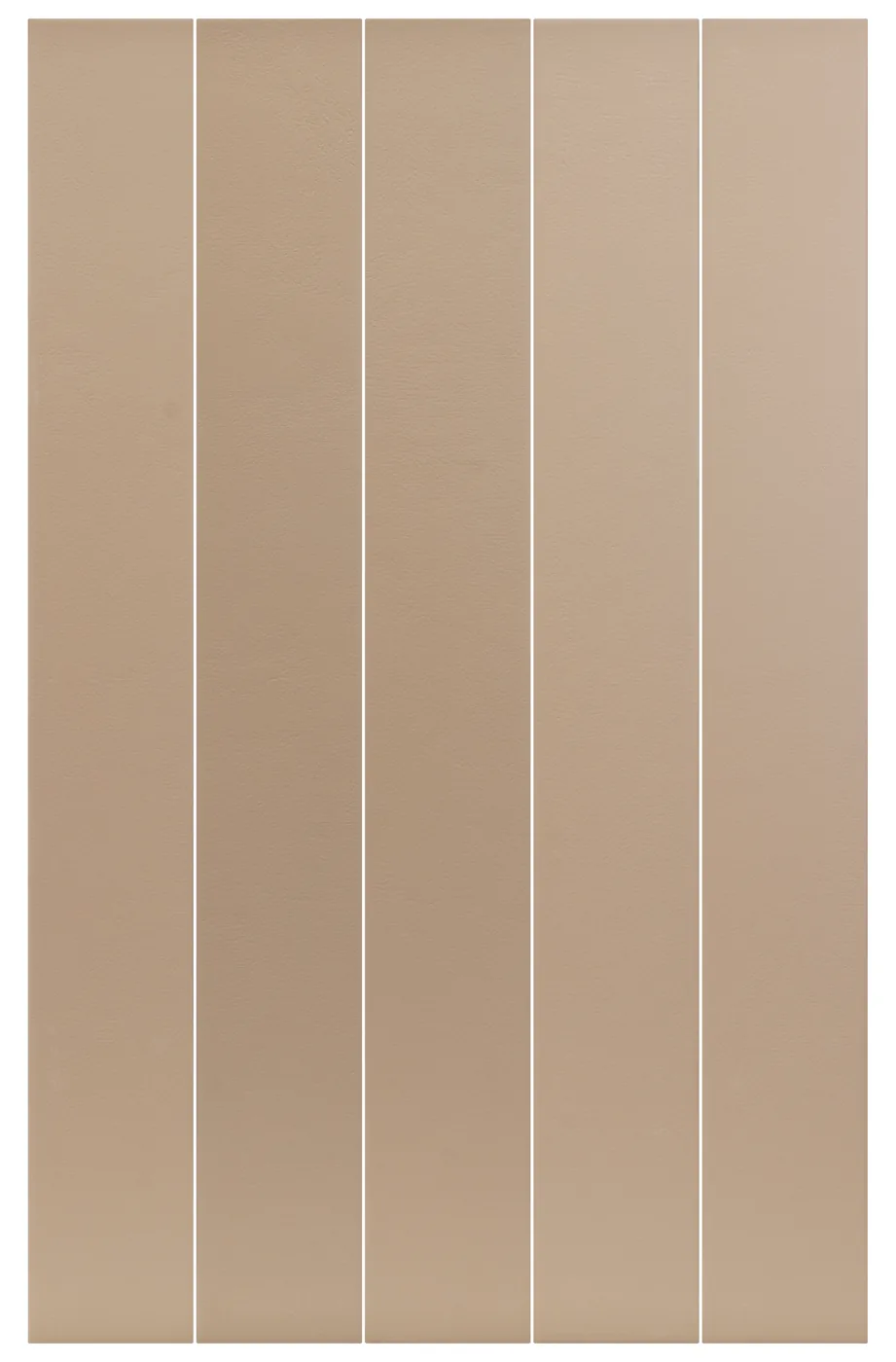 Warm hellbraune Steinoptik-Fliese im Langformat 7,5x60 cm, matt, mit feiner gleichmäßiger Oberflächenstruktur.