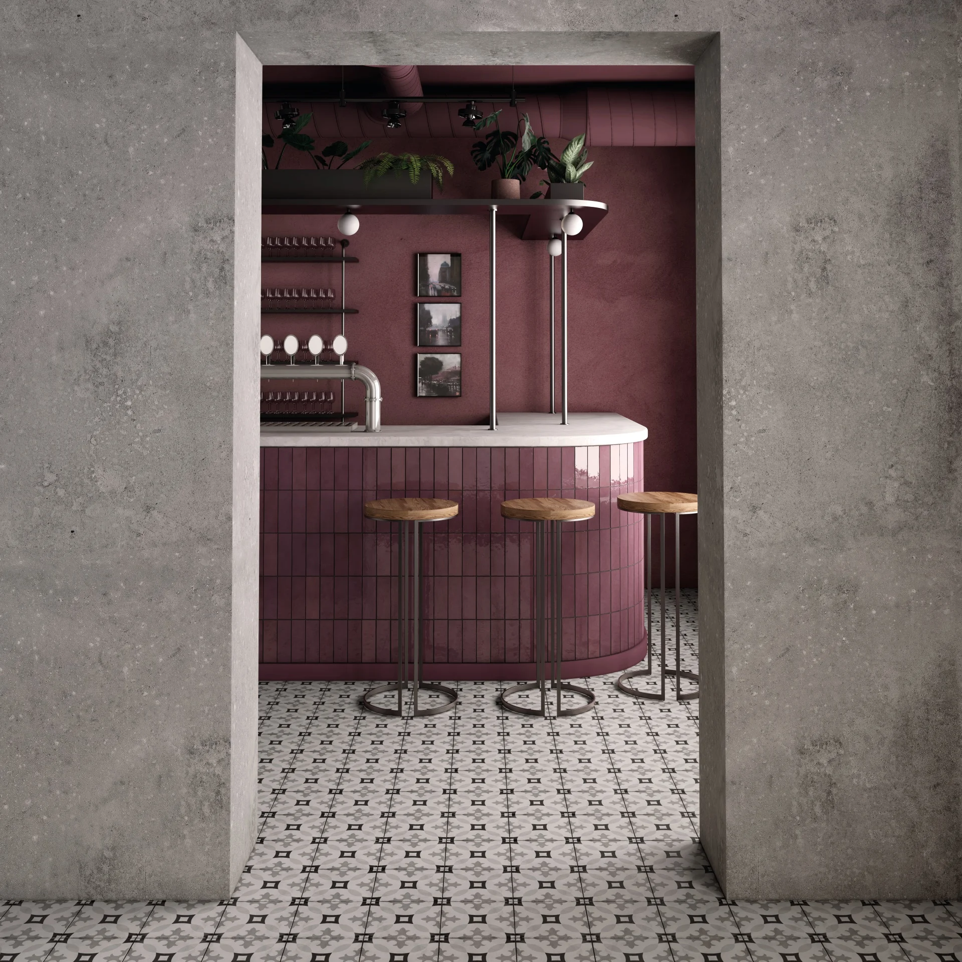 Equipe Art Nouveau Karlsplatz Grey - 20x20 cm