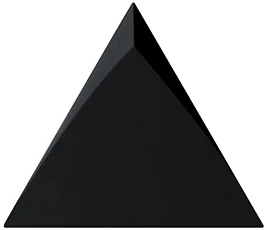 Equipe Magical 3 Tirol Black, 10,8x12,4 cm: matte 3D-Wandfliese in schwarz mit Diagonalrelief.