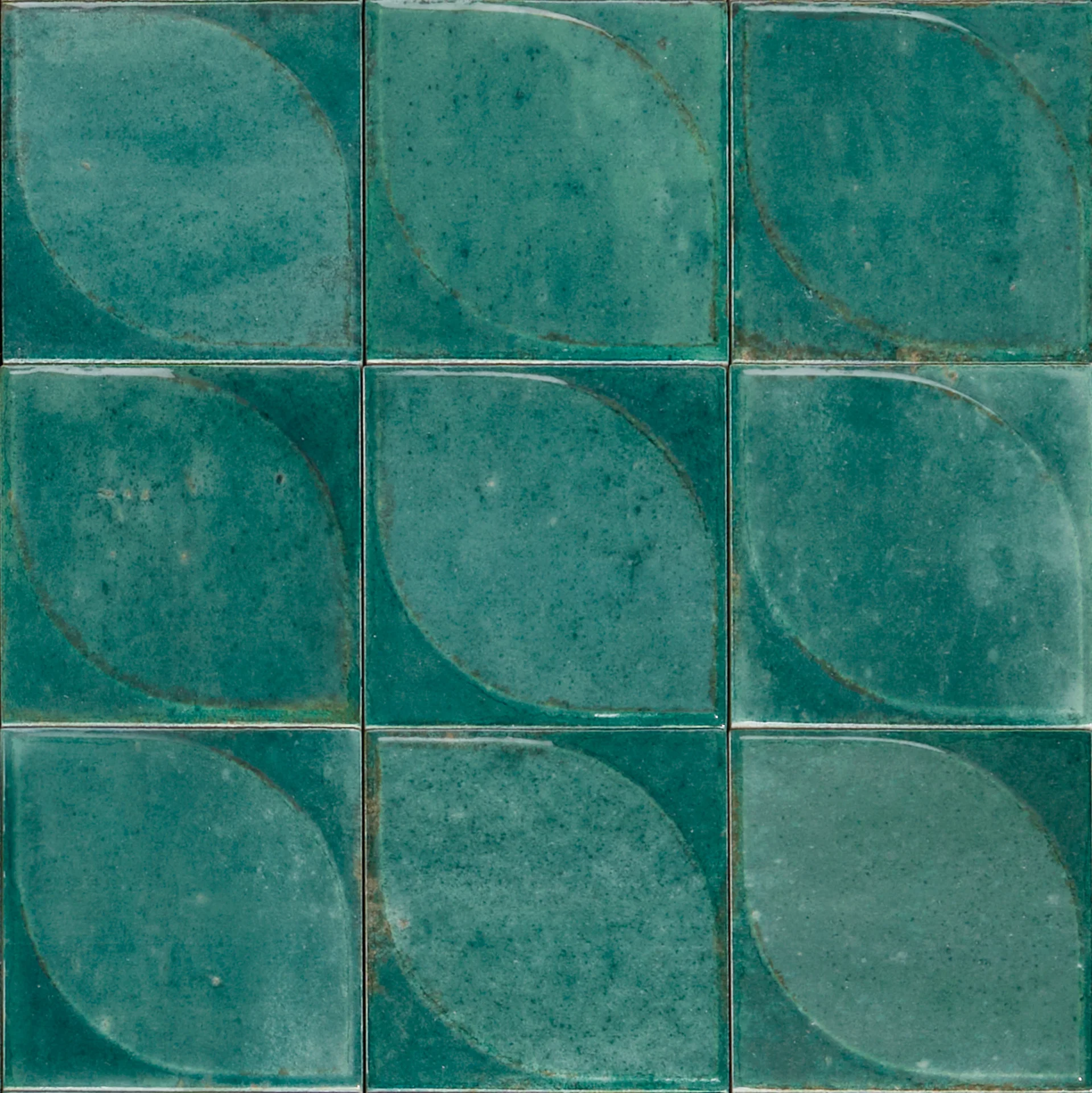 Marazzi Lume Emerald Struttura 3D Dew Glänzend - 10x10 cm | 11.5 mm