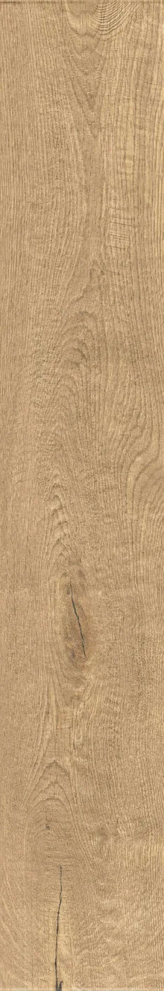 Diele 20×120 cm hochkant in heller Honig-Eichenoptik, matte Grip-Oberfläche, sichtbare Maserung, weißer Hintergrund.
