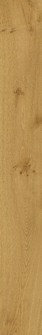 Naturhelle Holzoptik-Fliese 18,5×150 cm, matt, weitere Maserungsvariante mit lebendiger Eichenstruktur und Astdetails.