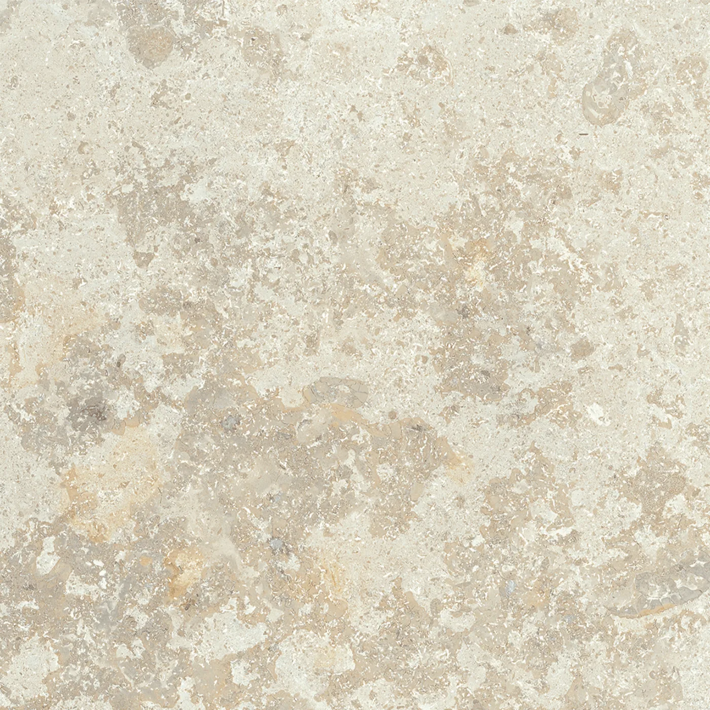 Hellbeige Steinoptik-Fliese mit wolkigen gelblichen und grauen Einschlüssen, 30×30 cm, in rutschhemmender Strukturoberfläche