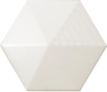 Equipe Magical 3 Umbrella White, 12,4x10,7 cm: matte 3D-Wandfliese in weiß mit Fächerrelief.