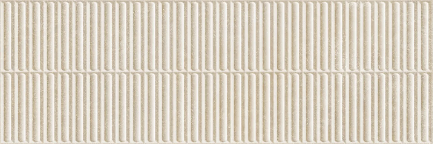Wandfliese Marazzi Room Wall 3D Match Taupe 30x90 cm mit senkrechtem Rippenrelief
