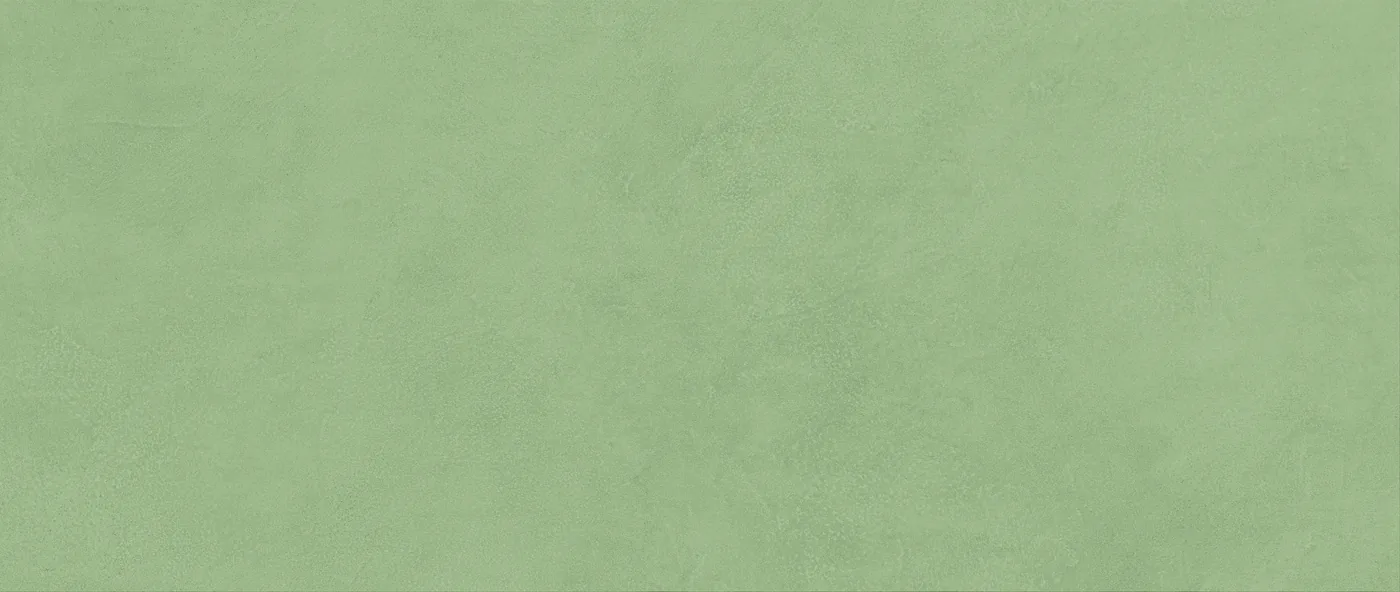 Olivgrüne Betonoptik-Fliese 50×120 cm, matt, mit weicher wolkiger Struktur über die ganze Fläche.