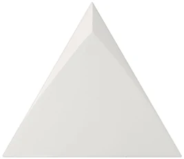 Equipe Magical 3 Tirol White, 10,8x12,4 cm: matte 3D-Wandfliese in weiß mit Diagonalrelief.