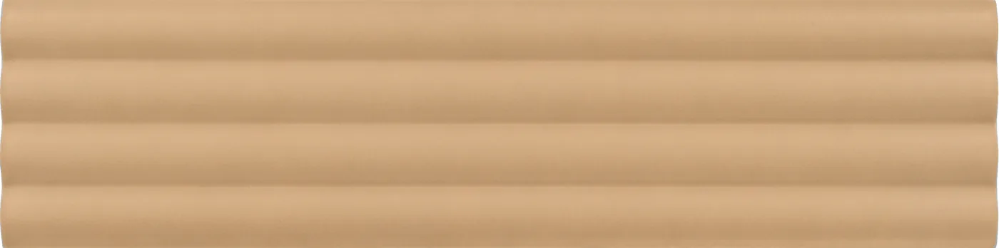 Equipe Costa Nova Onda Straw Wandfliese 5x20 cm aus glasiertem Steingut, matt, welliges Onda-Relief, für Innenwände.