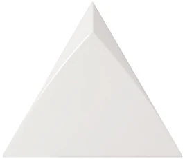 Equipe Magical 3 Tirol White, 10,8x12,4 cm: glänzende 3D-Wandfliese in weiß mit Diagonalrelief.