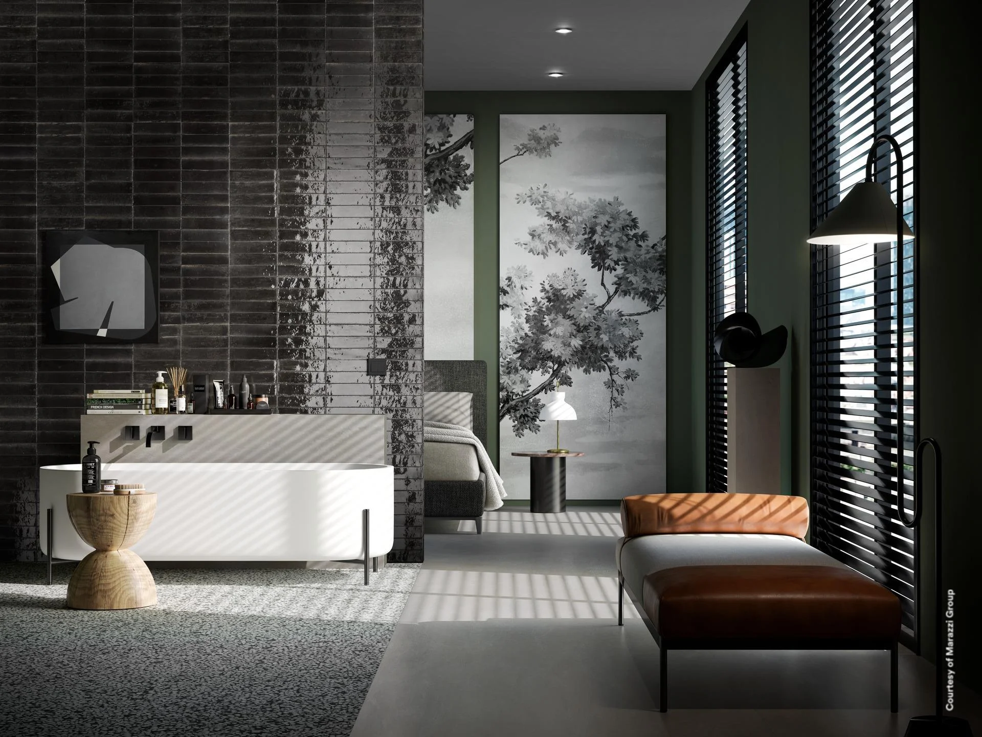 Marazzi Lume black - 6x24 cm glänzend | 9,5 mm