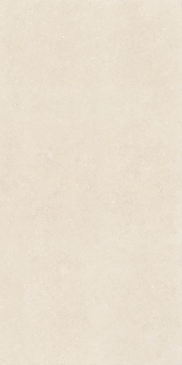 Hellbeige Steinoptik-Platte 160x320 cm mit seidenmatter Oberfläche und feiner, gleichmäßiger Sandsteinkörnung.