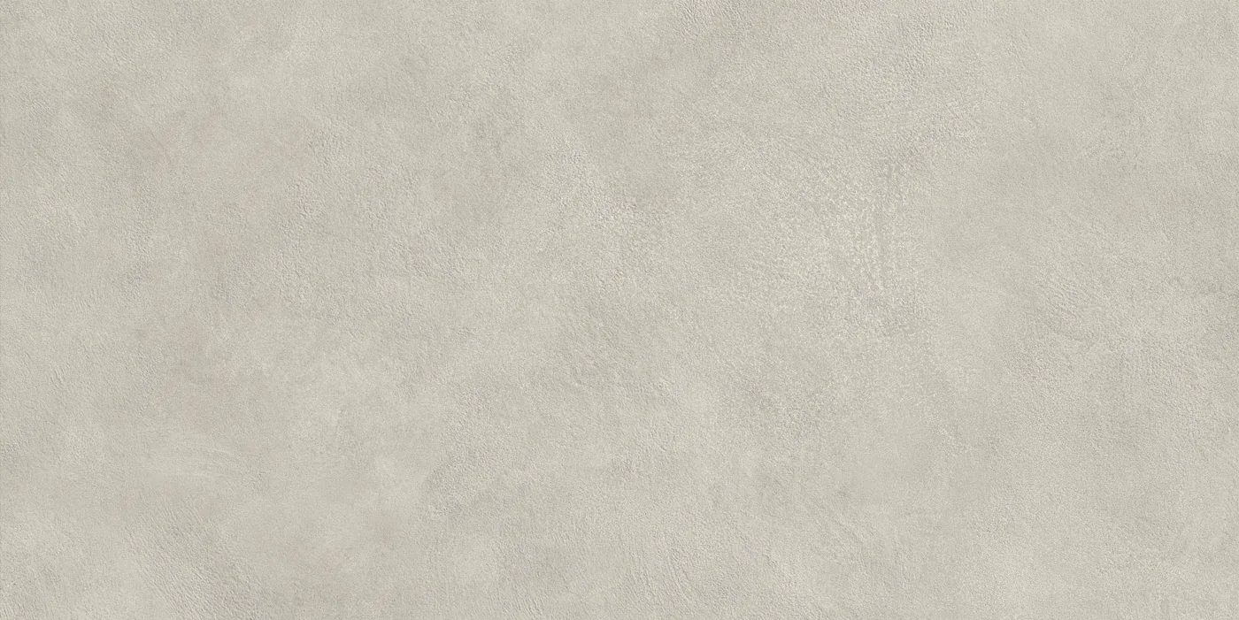 Salbeigrüne Betonoptik-Fliese 60×120 cm, mattes Finish mit wolkiger Lasur und feiner Struktur.