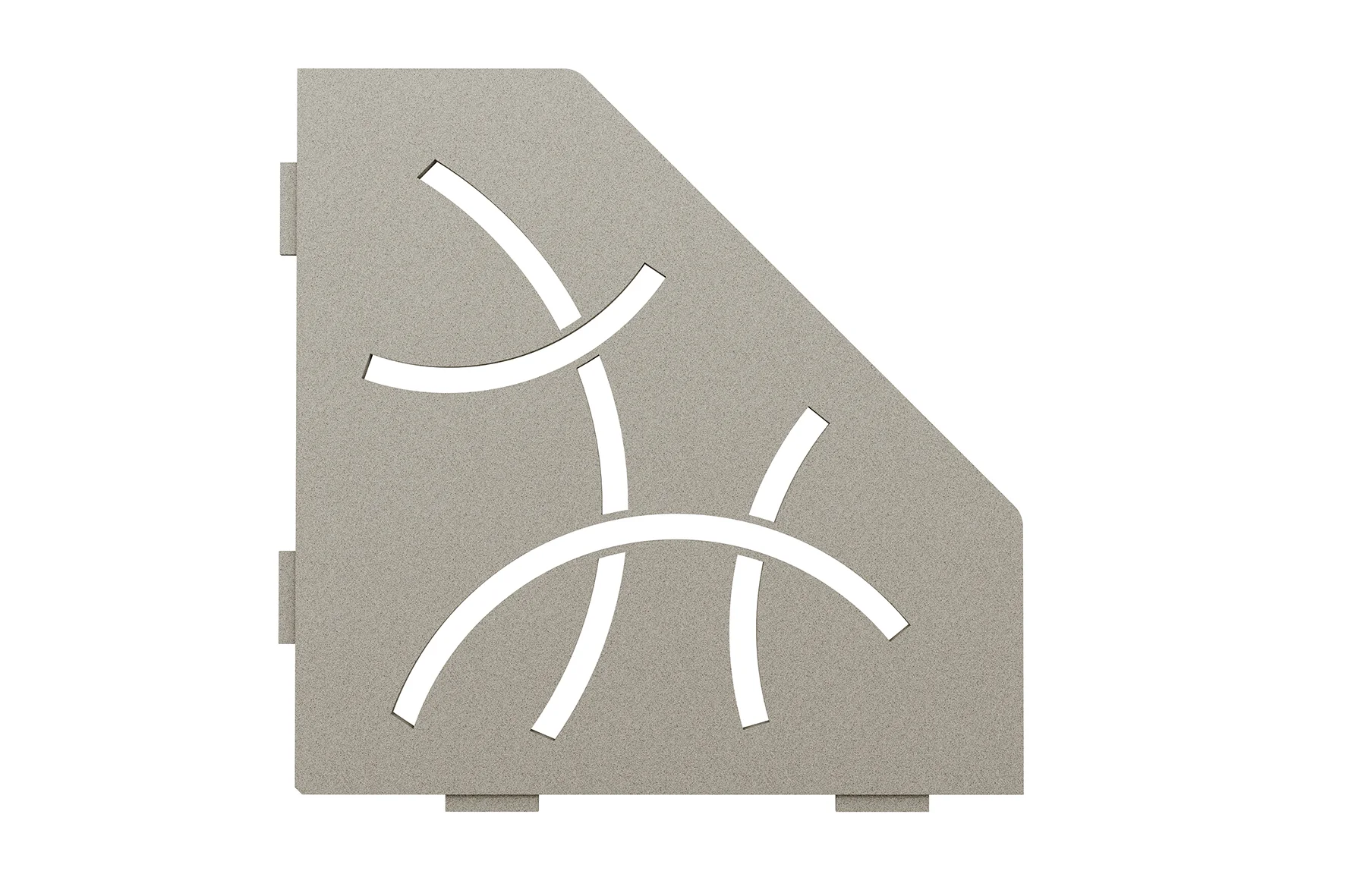 Schlüter Shelf E Curve Steingrau - 195x195 mm | Fünfeckig