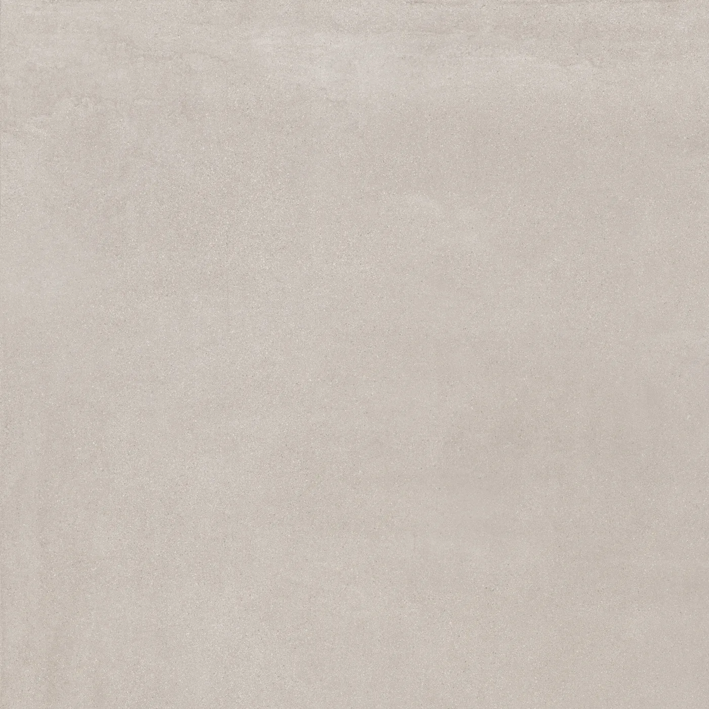 Beigegraue Betonoptik-Fliese 75x75 cm mit wolkiger, wie gespachtelt wirkender Schattierung, matte Oberfläche.
