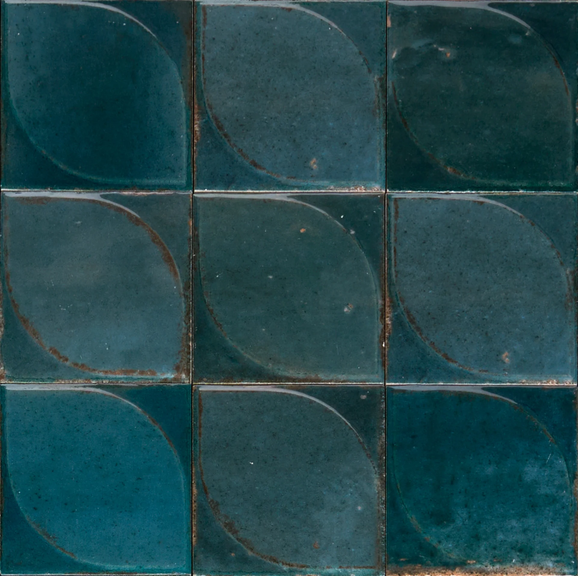 Marazzi Lume Blue Struttura 3D Dew Glänzend - 10x10 cm | 11.5 mm