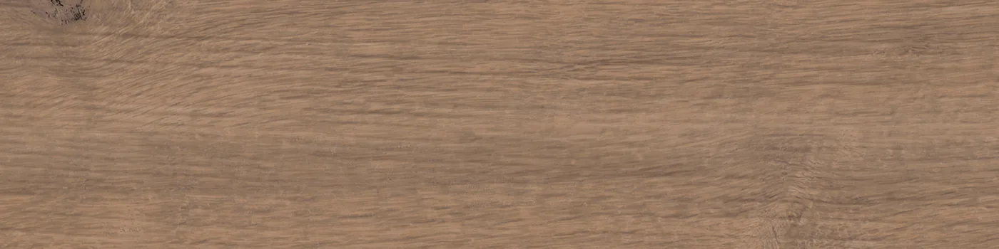 Mittelbraune Diele in Holzoptik 30×120 cm, matt, mit gleichmäßiger Längsmaserung und warmem Eichenton.