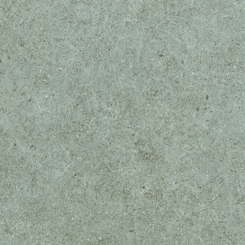 Mittelgraue Steinoptik mit feiner Maserung, leicht körniger Struktur und matter Oberfläche.