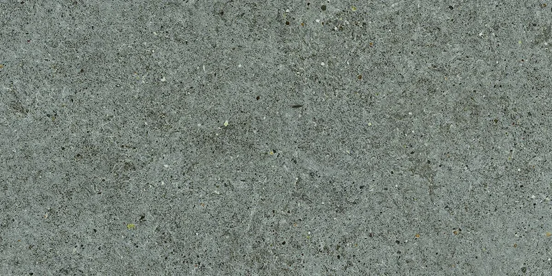 Anthrazit-graubraune Steinoptik mit feiner Maserung und sichtbaren Steinporen in Nahaufnahme.