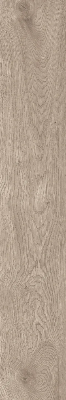Diele 20×120 cm hochkant in sandgrauer Holzoptik, matte Oberfläche, sichtbare Maserung, weißer Hintergrund.