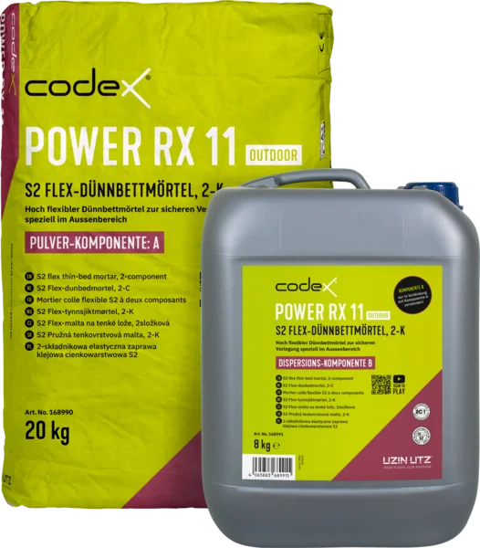 Codex Power RX 11 Outdoor S2 Flex-Dünnbettmörtel, 2-K - 20 KG