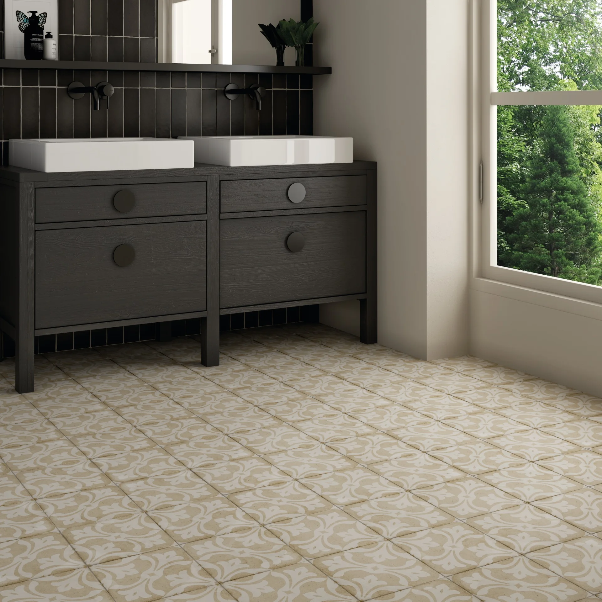 Equipe Art Nouveau La Rambla Biscuit - 20x20 cm