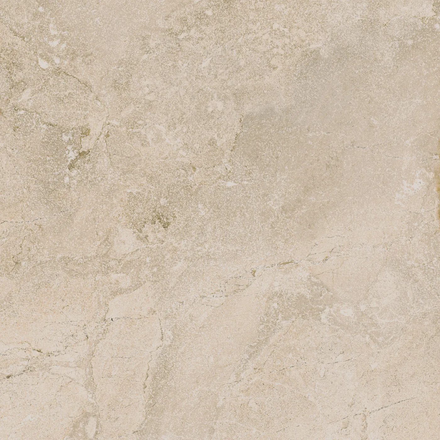 Sandbeige Steinoptik-Fliese 60x60 cm, matt, mit feiner heller Aderung und wolkiger Mineralzeichnung.