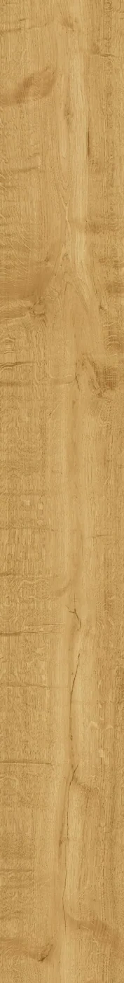 Naturhelle Holzoptik-Fliese 18,5×150 cm in matter Eichenoptik mit feiner Längsmaserung und warmen Astzeichnungen.