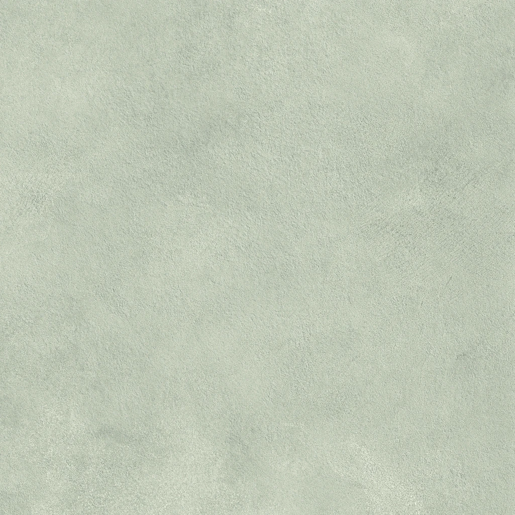Salbeigrüne Betonoptik-Fliese 60×60 cm, matt – Flächenansicht 3 der natürlichen Schattierungsvariation.