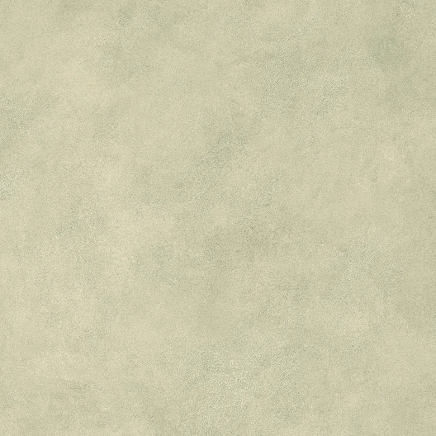 Grünstichig beige Betonoptik-Fliese 120×120 cm, matt, mit wolkiger Lasur über die gesamte Fläche.