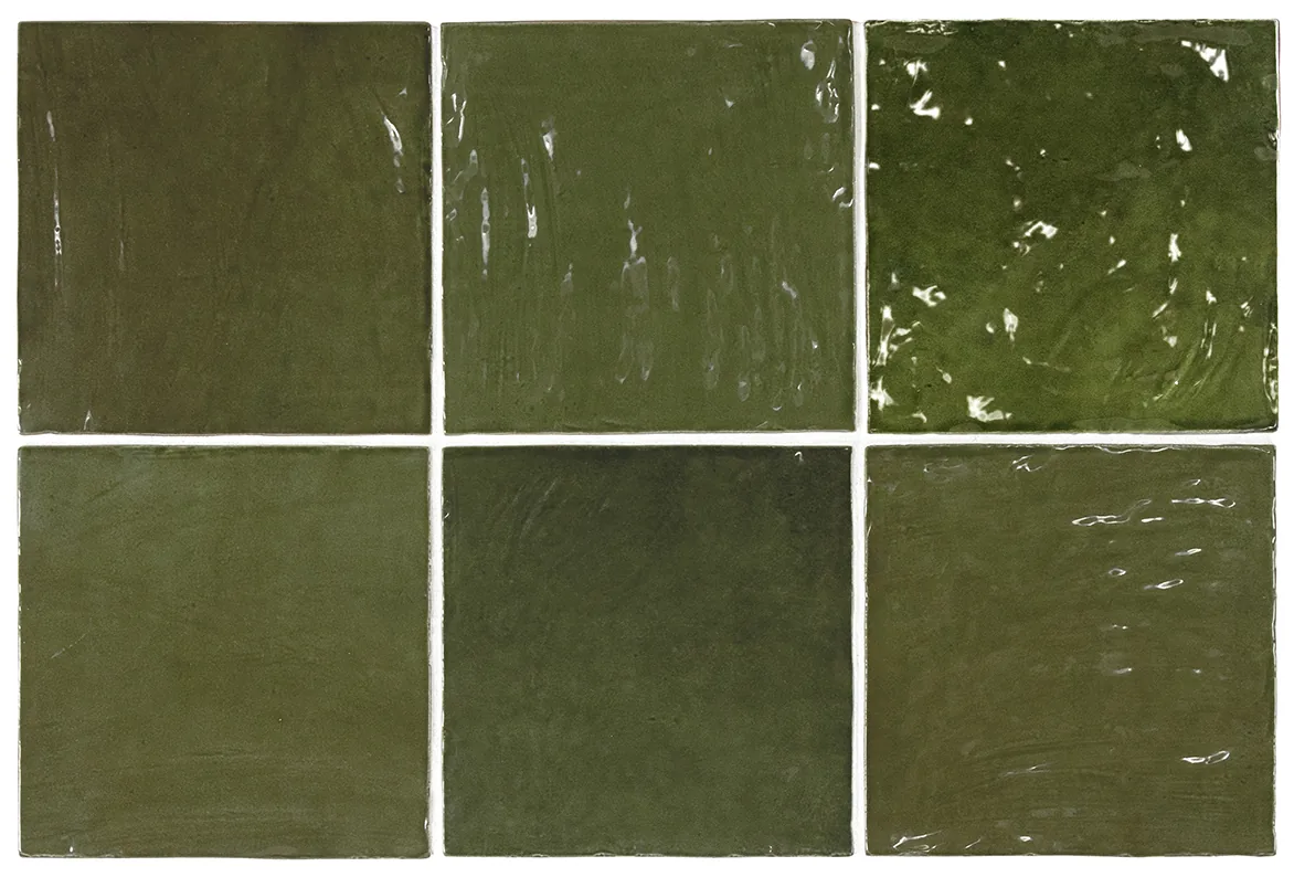 Equipe La Riviera Botanical Green Glänzend - 13,2x13,2 cm | 8,3 mm